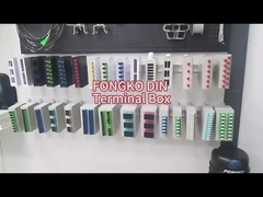 4 núcleos FC DIN de fibra óptica FTTH de ferrocarril de la caja de terminales de empalme