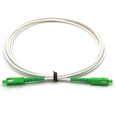 cordones de remiendo 3.0m m blancos de la fibra del cable de 2.0m m, fibra óptica Patchcord de G652D