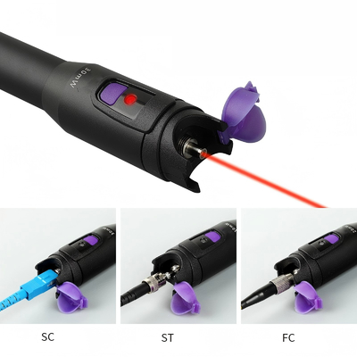 FONGKO Ftth Kit de herramientas de falla visual de cable láser de luz de pluma 10mw 650nm de fibra óptica láser de pluma VFL