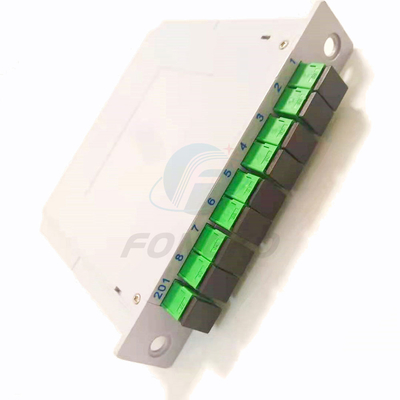 Tipo divisor del parte movible de la fibra óptica con el tipo óptico divisor de la inserción de la fibra del adaptador SC/APC 1*8 del PLC