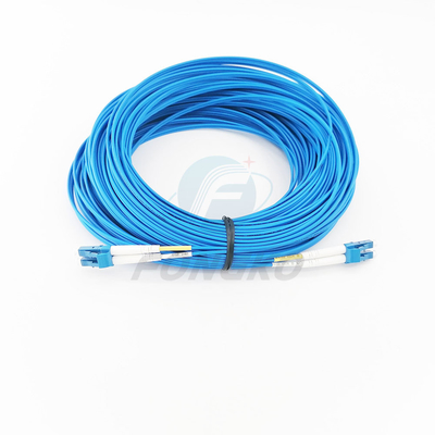 cordón de remiendo acorazado de la fibra óptica azul a dos caras de 3M LC/UPC-LC/UPC con la chaqueta de Lszh