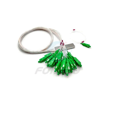 calidad  1x32 0.9mm FTTH Micro PLC Fiber Optic Splitter Cable Copuler Fábrica