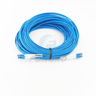 calidad  3m LC/UPC-LC/UPC Duplex Blue Fiber Optic Armored Patch Cord With Lszh Jacket Fábrica