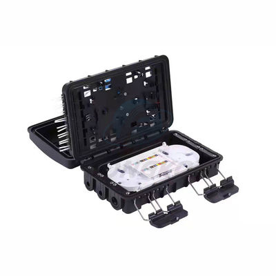 calidad  1x8 Aerial 24 Core Fiber Optic Splice Closure Connection Box For Steel Tube Splitter Fábrica