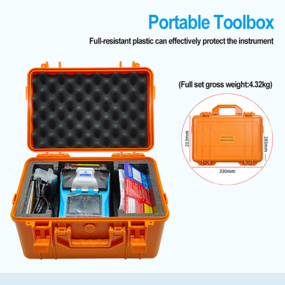 Fusion Splicer de Fibra Óptica Azul Batería de 4800mAh Chino / Inglés 2 Idiomas Máquina de empalme de soldadura