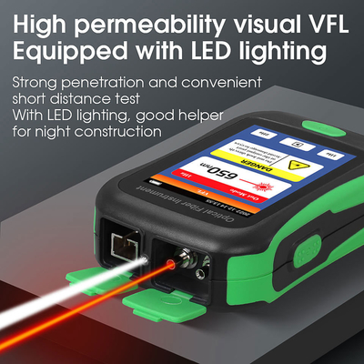 Instrumento de fibra óptica OTDR Live Test activo 1550nm 20dB los 80KM de OPM VFL OLS LED