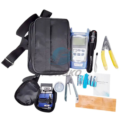 El kit completo de fibra óptica para sistemas FTTX incluye herramientas de prueba