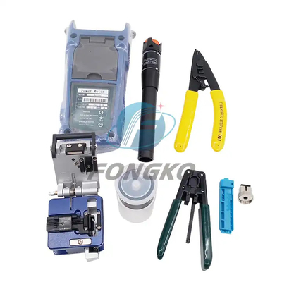 El kit completo de fibra óptica para sistemas FTTX incluye herramientas de prueba