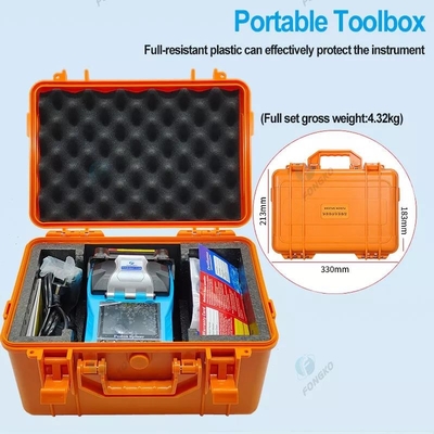 Splicer de fusión de fibra óptica con batería de 4800 mAh para el empalme sin fisuras de cables de fibra óptica