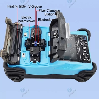 Splicer de fusión de fibra óptica con batería de 4800 mAh para el empalme sin fisuras de cables de fibra óptica