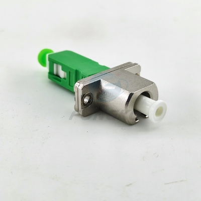 Adaptador óptico de fibra óptica Simplex Simglemode LC APC - SC APC FTTH Adaptador macho acoplador óptico de metal