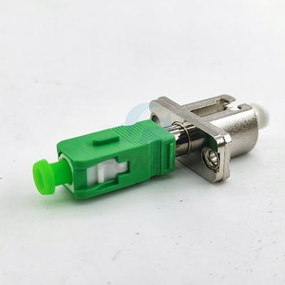 Adaptador óptico de fibra óptica Simplex Simglemode LC APC - SC APC FTTH Adaptador macho acoplador óptico de metal