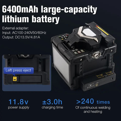 6 Motores FKEQU-161 Fibra óptica Fusión Splicer 6S FTTH máquina de empalme para el empalme rápido