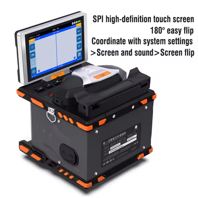 6 motores Fibra óptica Fusión Splicer 6S FTTH Fibra óptica máquina de empalme