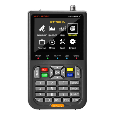 Certificado RoHS GTmedia DVB-S2 Finder por satélite portátil 6 motores Freesat v8 seguimiento de señales