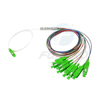1*8 SC APC Fibra óptica PLC divisor 1:8 tubo de acero FTTH Mini divisor óptico PLC
