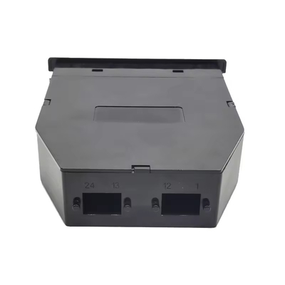 24F Black LC Duplex Multimode MPO MTP Fiber Cassette para 24 puertos OM3 OM4 OS2 Panel de parches