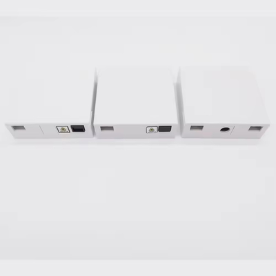 Caja de terminación de fibra óptica de placa de cara ABS con 2 adaptadores SC de núcleo y colillas