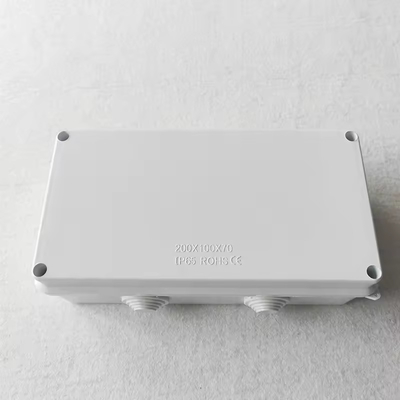 Caja de unión ABS de plástico blanco IP65 resistente a la intemperie 200*100*70mm para soluciones FTTx