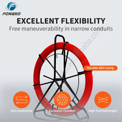 Rodera de conducto de fibra de vidrio FTTH 300m longitud 4,5-18mm cable de fibra óptica