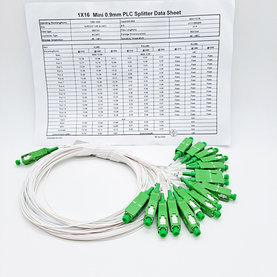 1x2 1x4 1x8 1x16 2x8 2x16 PLC Splitter PLC Splitter de fibra óptica con conector SC APC UPC