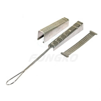 Clampada de fibra óptica de acero inoxidable FTTH Clampada de cable óptico de fibra óptica