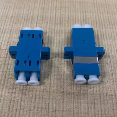 Fábrica FTTH LCD azul agua adaptador dúplex acoplador de brida adaptador de fibra óptica LCD dúplex