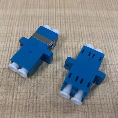 Fábrica FTTH LCD azul agua adaptador dúplex acoplador de brida adaptador de fibra óptica LCD dúplex