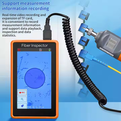 5 pulgadas de pantalla táctil HD monitor de inspección de la sonda de fibra óptica de la herramienta de limpieza óptica de la fibra del detector de cara de extremo