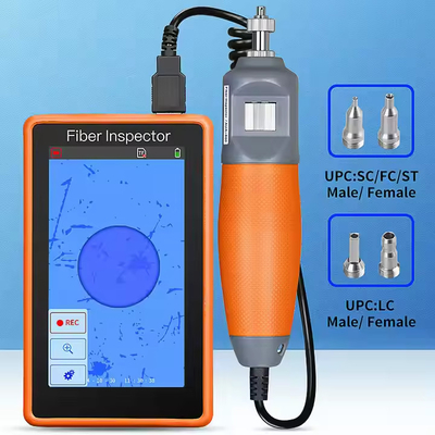 5 pulgadas de pantalla táctil HD monitor de inspección de la sonda de fibra óptica de la herramienta de limpieza óptica de la fibra del detector de cara de extremo