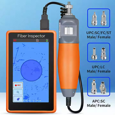5 pulgadas de pantalla táctil HD monitor de inspección de la sonda de fibra óptica de la herramienta de limpieza óptica de la fibra del detector de cara de extremo