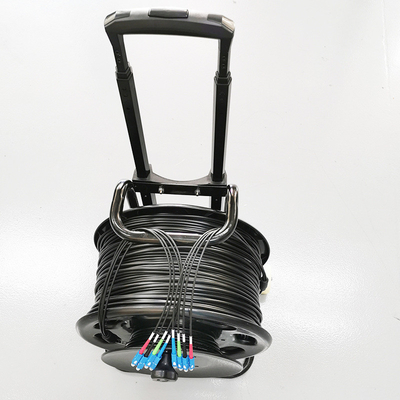 FONGKO Cable óptico de bobina de enrollamiento de campo portátil de fibra óptica Jumper de enrollamiento de coche tira de la varilla de cable móvil de enrollamiento de bobina