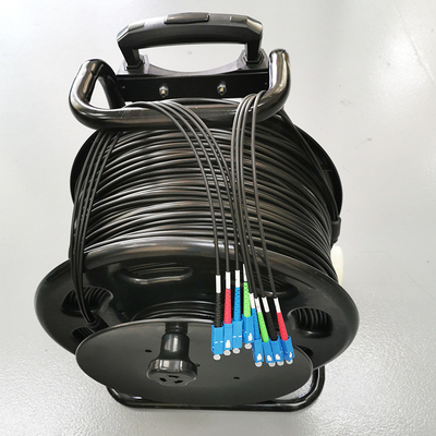 FONGKO Cable óptico de bobina de enrollamiento de campo portátil de fibra óptica Jumper de enrollamiento de coche tira de la varilla de cable móvil de enrollamiento de bobina