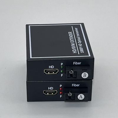 FONGKO Extensor óptico HD a MI Convertidor de fibra óptica HD/KVM EXTENDER 1080P HD Transceptor óptico