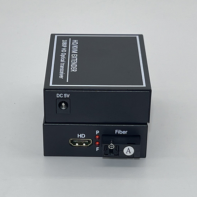 FONGKO Extensor óptico HD a MI Convertidor de fibra óptica HD/KVM EXTENDER 1080P HD Transceptor óptico