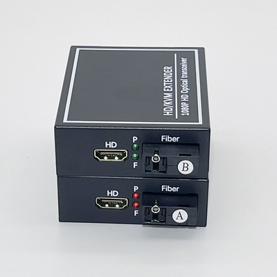 FONGKO Extensor óptico HD a MI Convertidor de fibra óptica HD/KVM EXTENDER 1080P HD Transceptor óptico