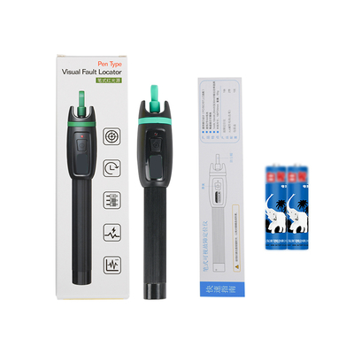 Localizador visual de fallas VFL FONGKO KFL-11P para pruebas de fibra óptica, 10mw, 10km, compatible con conector LC