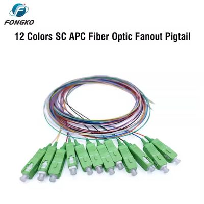 Coleta de fibra óptica SM, 12 hilos, 0.9mm G652D PVC LC FC SC ST UPC APC