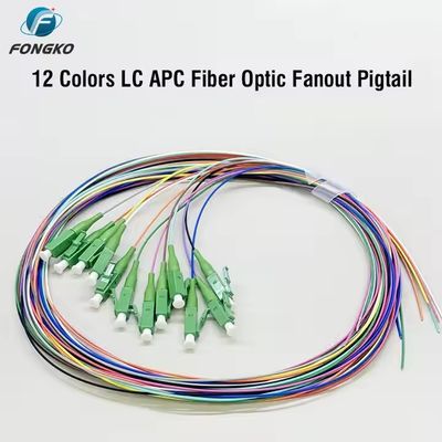 Coleta de fibra óptica SM, 12 hilos, 0.9mm G652D PVC LC FC SC ST UPC APC