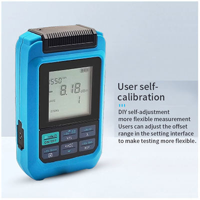 Medidor de potencia óptico de fibra óptica mini con 4 funciones, medidor de potencia óptica con RJ45, láser, WIFI, red, recargable OPM