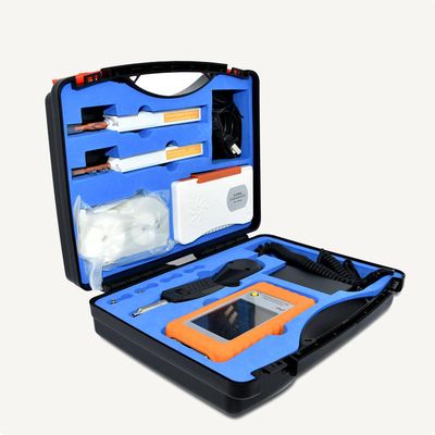 FVM-100 400x Inspección de la cara final con pantalla de microscopio de fibra de 3,5 pulgadas Herramienta de inspección de fibra