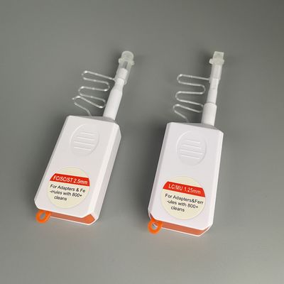 FC/SC/ST 2.5mm LC/MU 1.25mm Pluma de limpieza de fibra óptica Mini limpiador de brida de módulo óptico corto