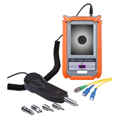 FONGKO Fibra óptica profesional Kit de herramientas de limpieza de cara de extremo Fibra óptica de inspección para telecomunicaciones