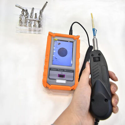 FONGKO Fibra óptica profesional Kit de herramientas de limpieza de cara de extremo Fibra óptica de inspección para telecomunicaciones