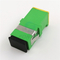 Verde Shell Singlemode Adapters del SC SM SX con el adaptador auto del obturador de la fibra óptica de la metralla SC/APC del metal