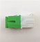 Adaptador verde blanco unimodal a una cara de la fibra óptica de los adaptadores SC/APC de la metralla del metal de APC Shell del obturador auto
