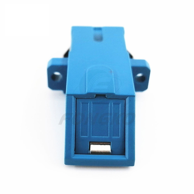 Adaptador de la fibra del solo modo del conector de la fibra del SC del UPC SX con el obturador inclinado interno