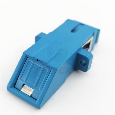 Adaptador de la fibra del solo modo del conector de la fibra del SC del UPC SX con el obturador inclinado interno