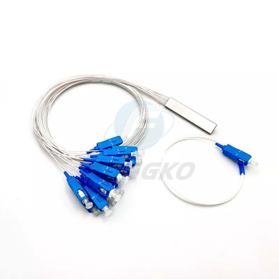 1x8 1 1*32 1*64 FTTH PLC de separación de tubos de acero SC UPC 0,9 mm Fibra óptica de separación de PLC