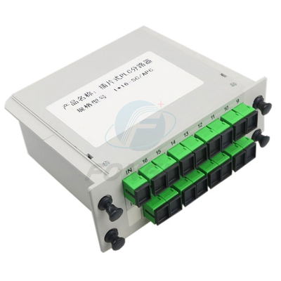 Splitter óptico tipo mini Plc Sc Apc Splitter 1X16 inserción óptica de fibra para pie